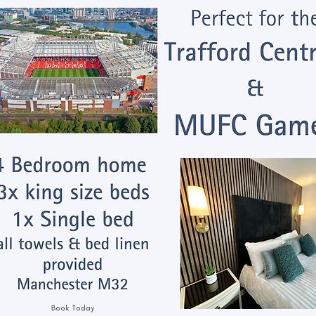 Waterside Mufc & Trafford Centre Townhouse 4 Bedroom Free Parking Manchester Dış mekan fotoğraf